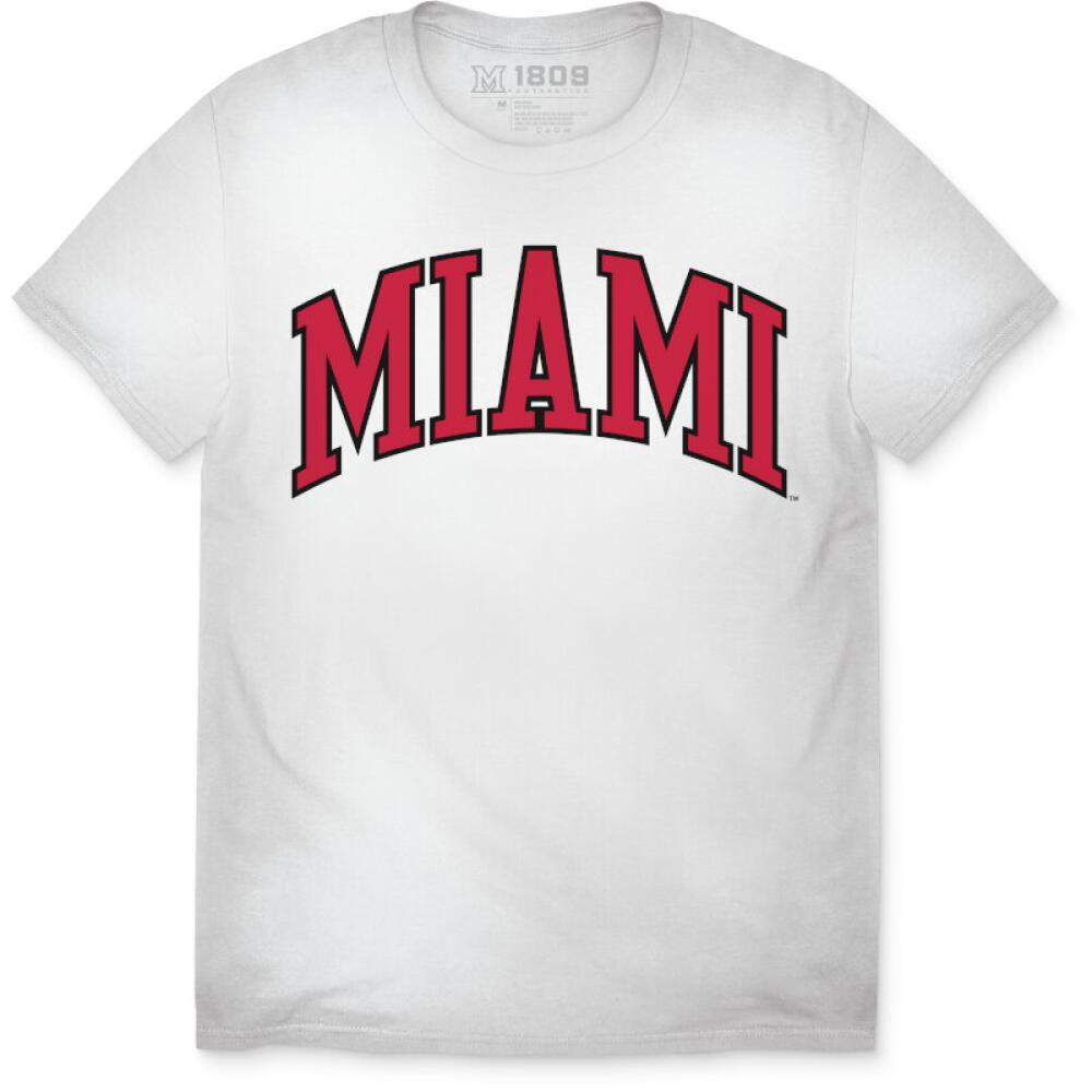 Official Miami RedHawks Team Arch Two Color Youth Short Sleeve T