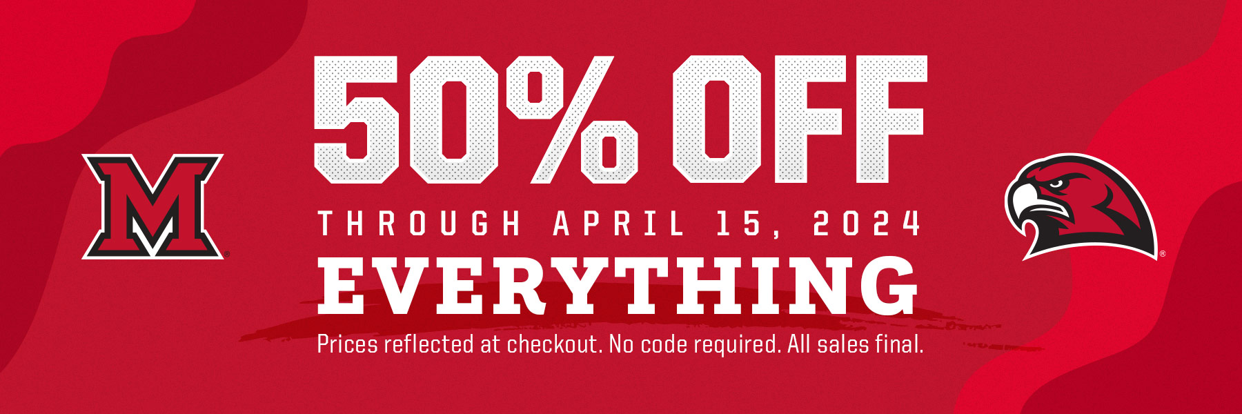 50% Off Sitewide. Prices taken off orig. price during checkout. All Sales Final. Exp. 04/15/24