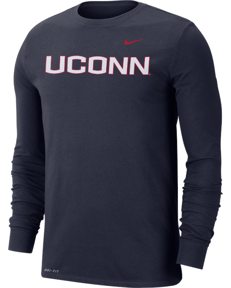 Official Uconn Huskies Nike Dri Fit Cotton Word Long Sleeve T Shirt Shirt Uconn Team Shop Uconn Huskies Merchandise University Of Connecticut Apparel Uconn Gear Huskies Clothing Uconn Huskies Fan Shop