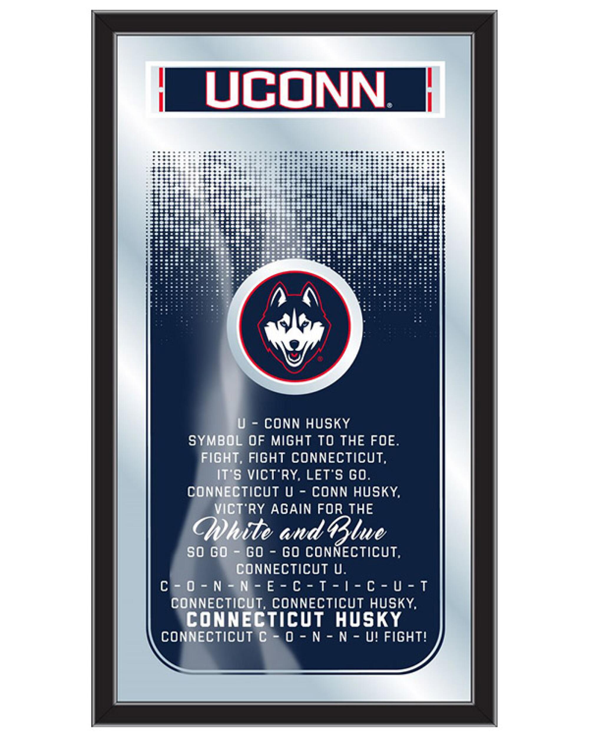 Official Uconn Huskies Fight Song Mirror Uconn Team Shop Uconn Huskies Merchandise University Of Connecticut Apparel Uconn Gear Huskies Clothing Uconn Huskies Fan Shop