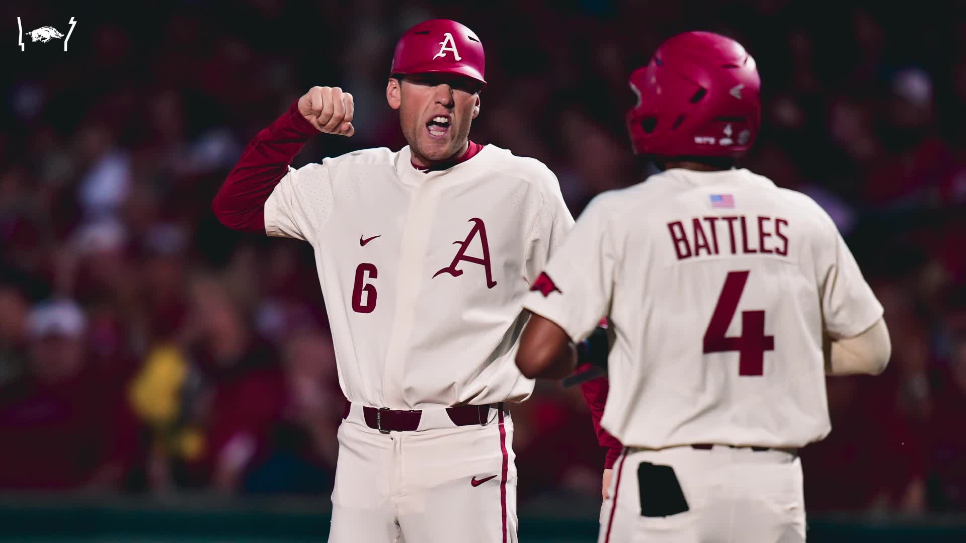 Kevin Kopps says he hasn't been 100% this year but he sure looked that  way to Coach Z and the rest of us watching Arkansas Razorback Baseball!  💪🏼, By Razorback Daily