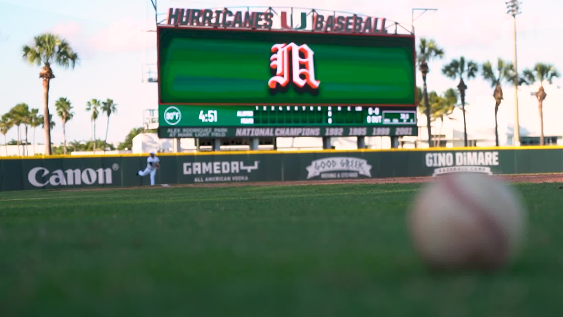 Miami Hurricanes Baseball, The baseball stadium is down the…