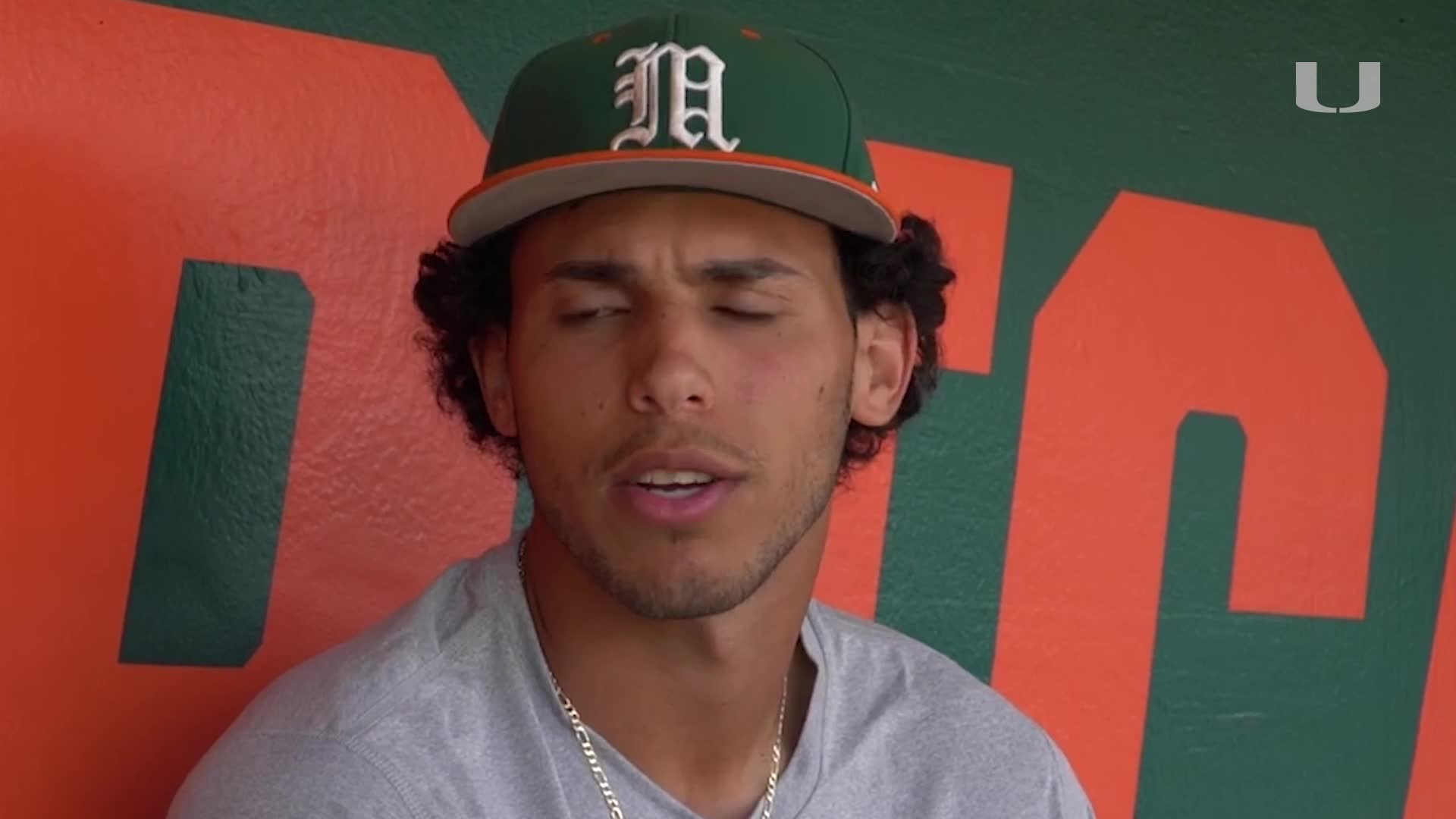 CORAL GABLES, FL - JUNE 04: Miami catcher Maxwell Romero Jr. (4