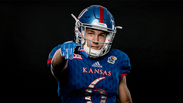 Luke Grimm Kansas Jayhawks #11 Red Jersey 2022-23 College Football