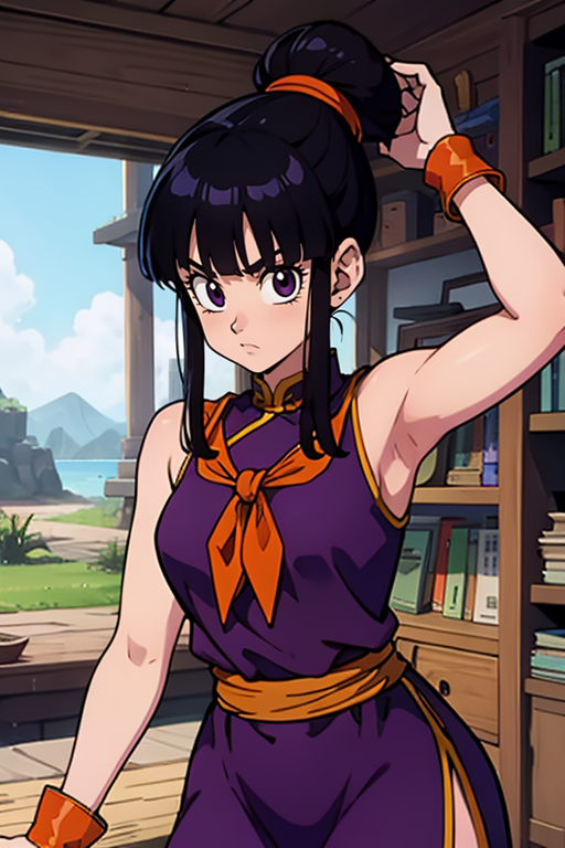 *Looking angry.* You promised to help Gohan with his studies!