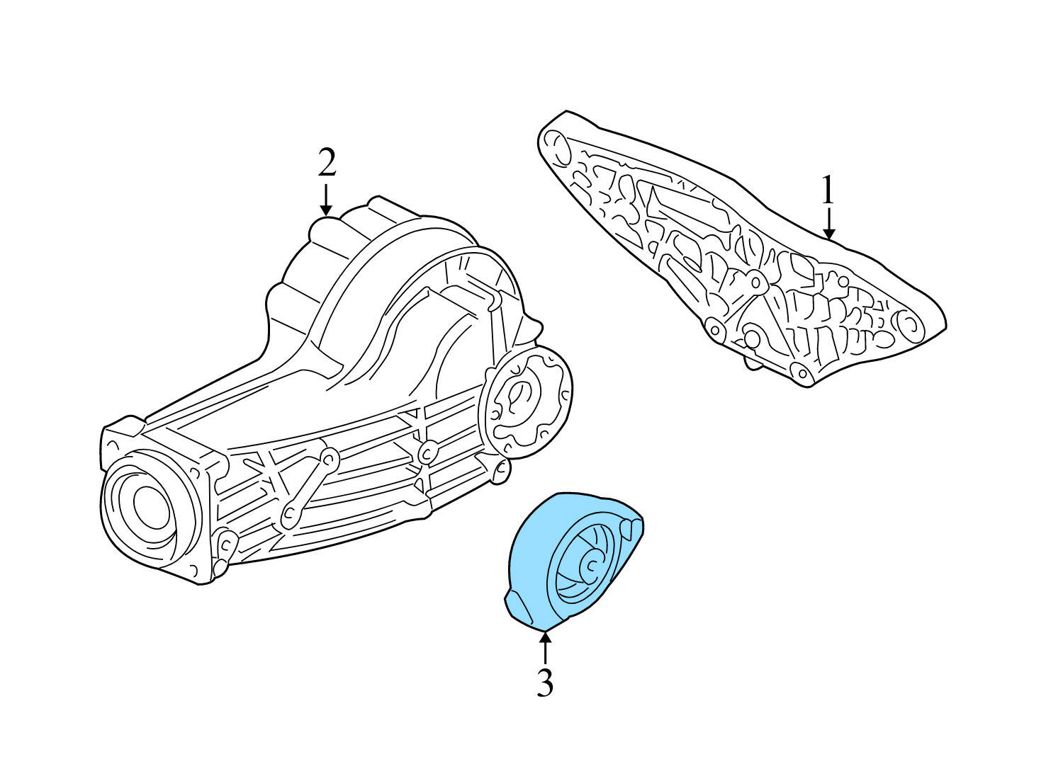 AXLE DIFFERENTIAL MOUNT BRACKET