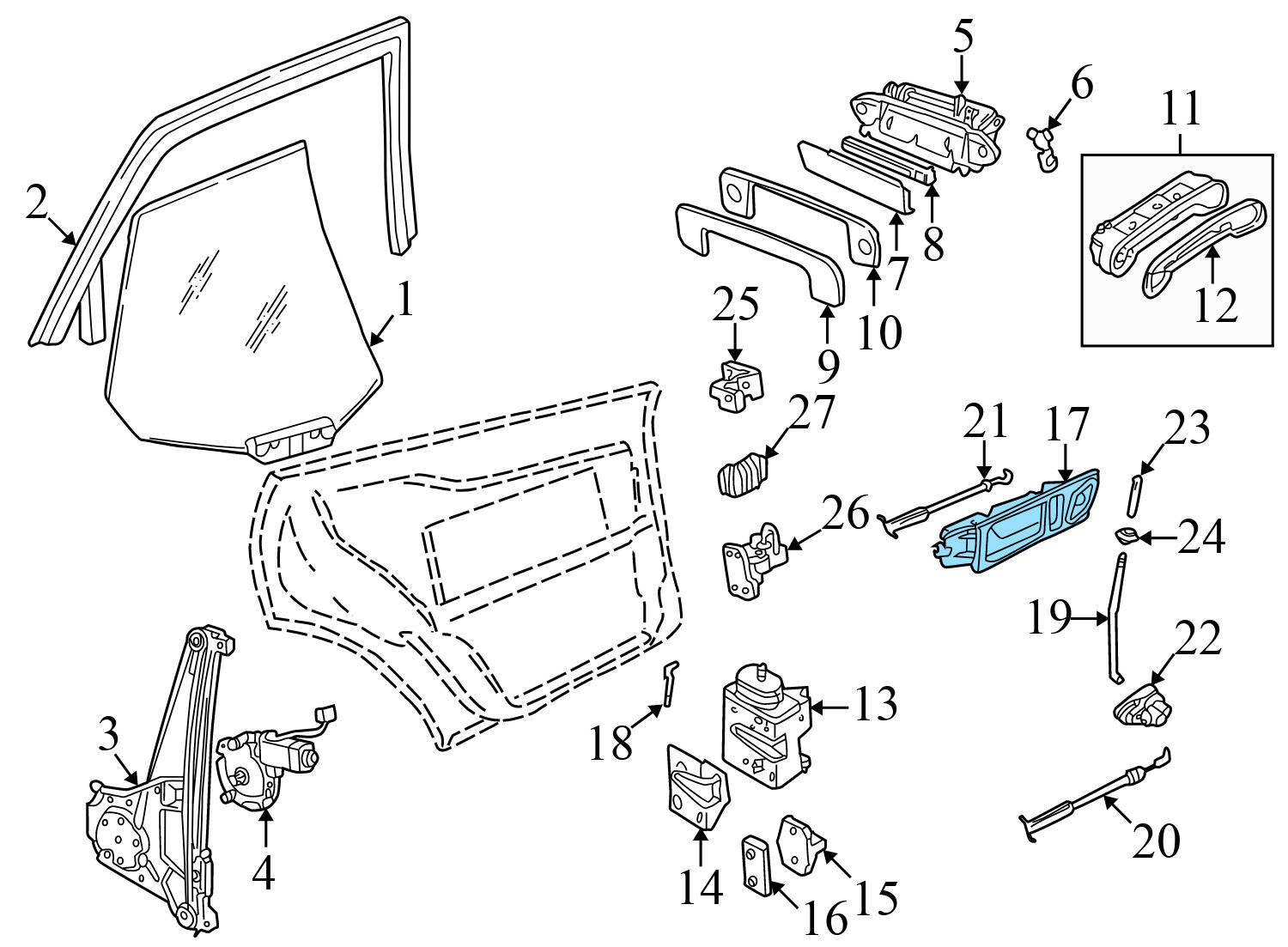 INTERIOR DOOR HANDLE