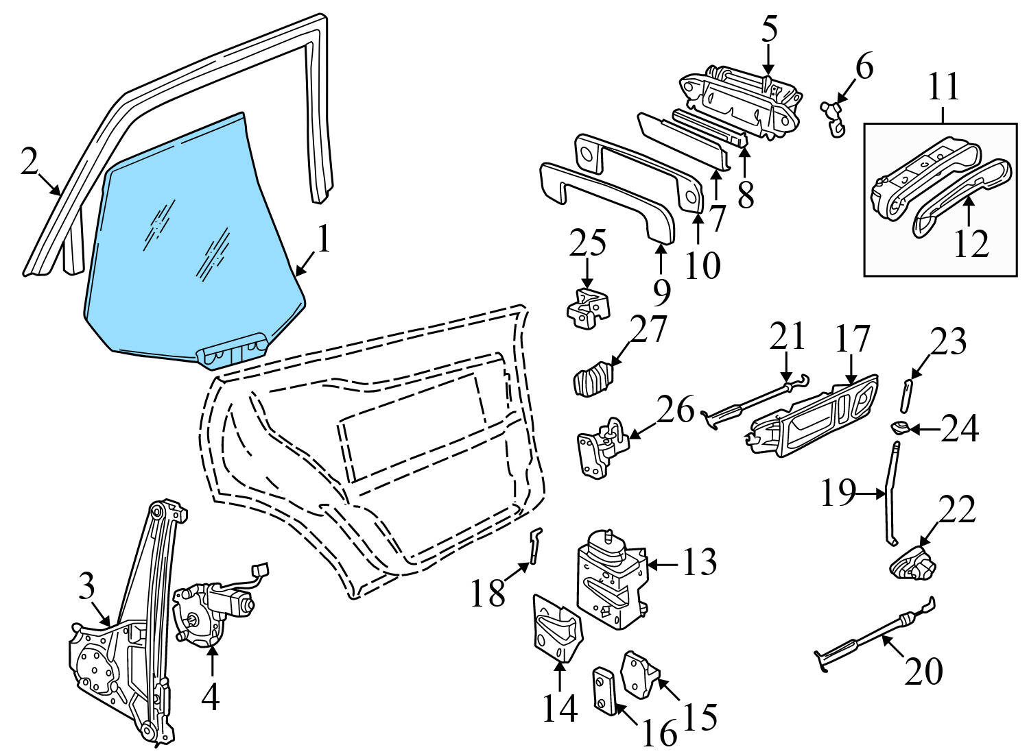 AVANT DOOR WINDOW GLASS