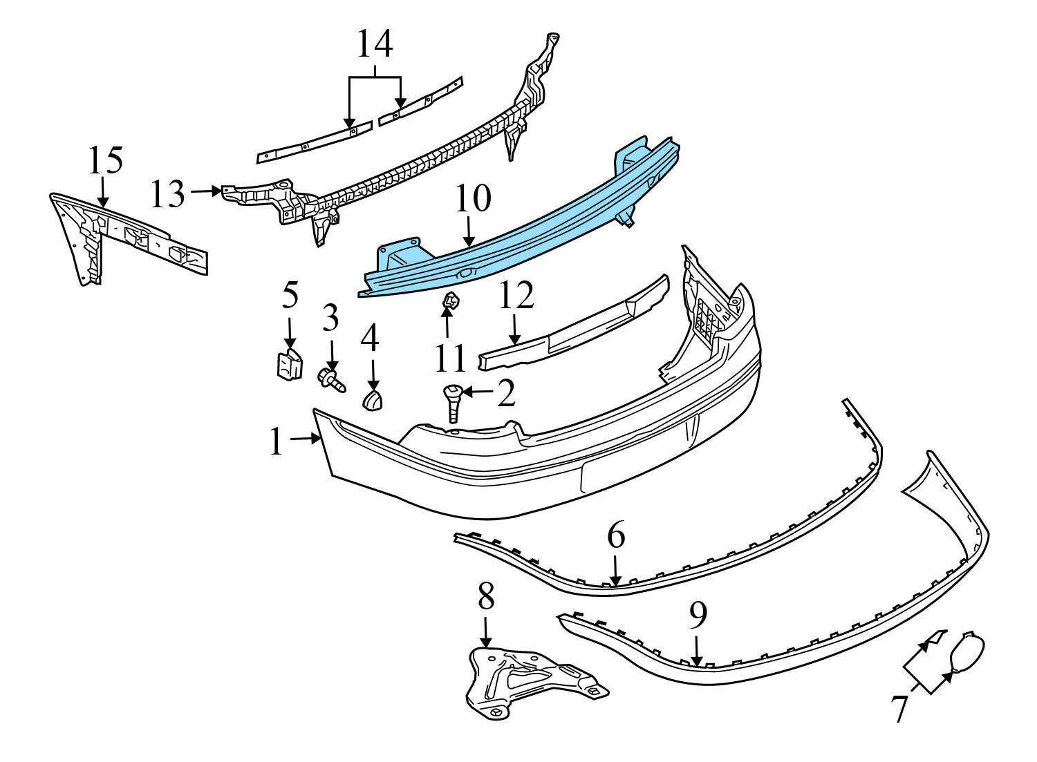 BUMPER IMPACT BEAM / REINFORCEMENT BAR