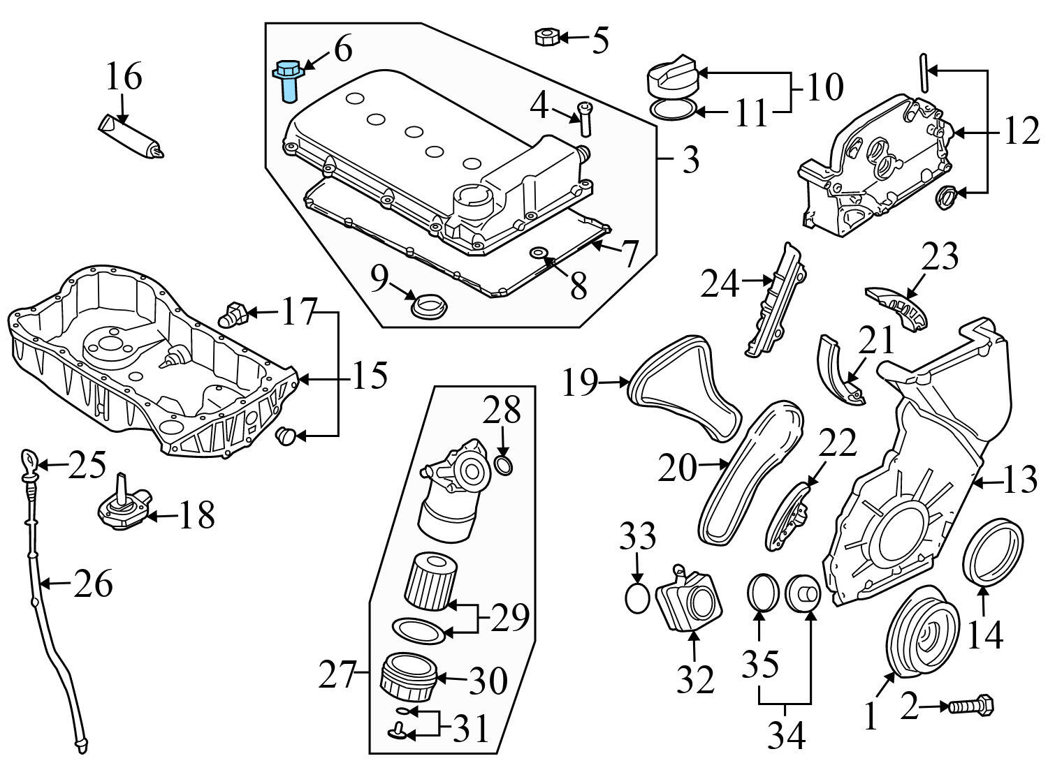 VALVE COVER SCREW / BOLT - SET OF 3