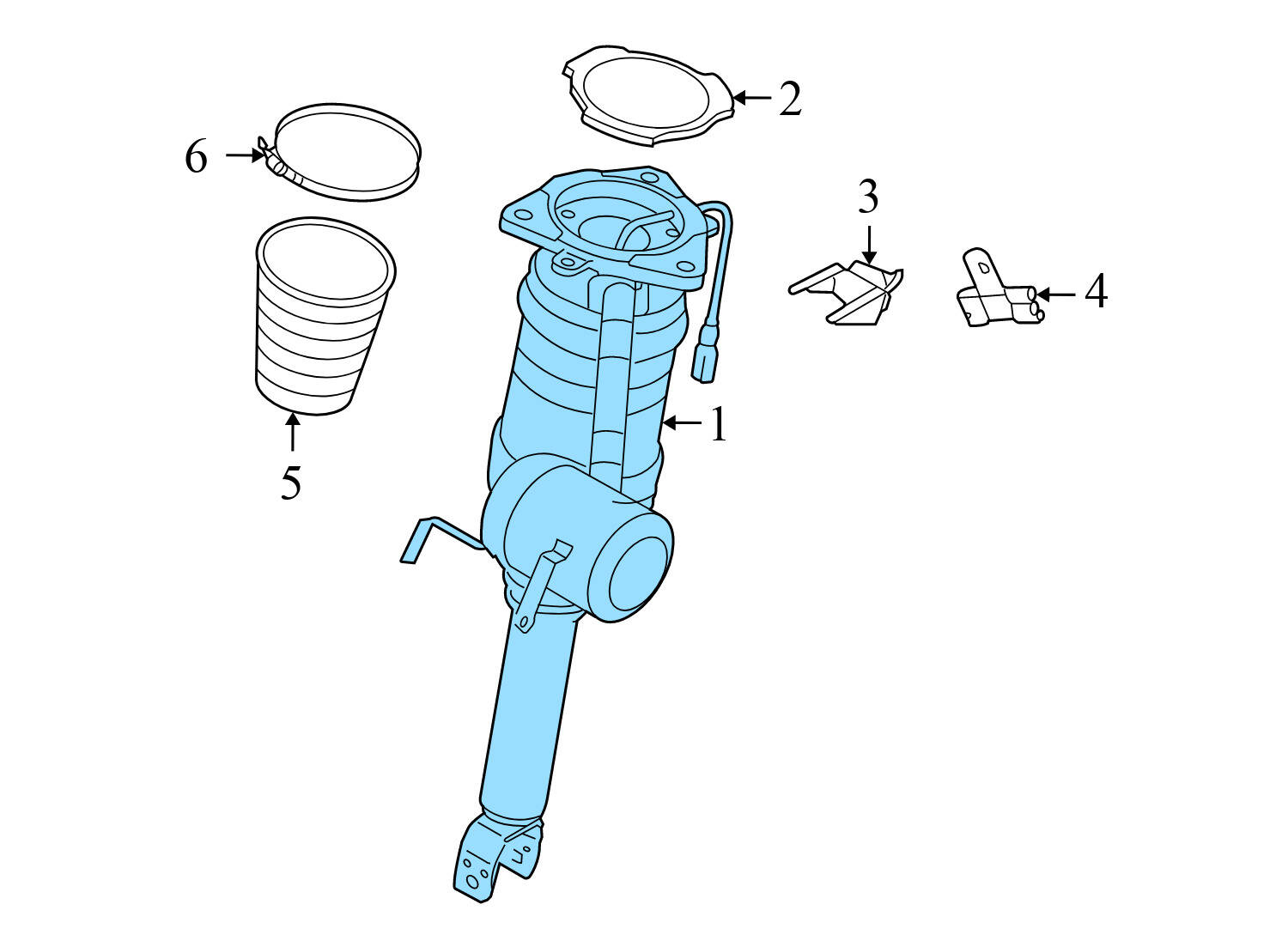 AIR SHOCK RESERVOIR TANK
