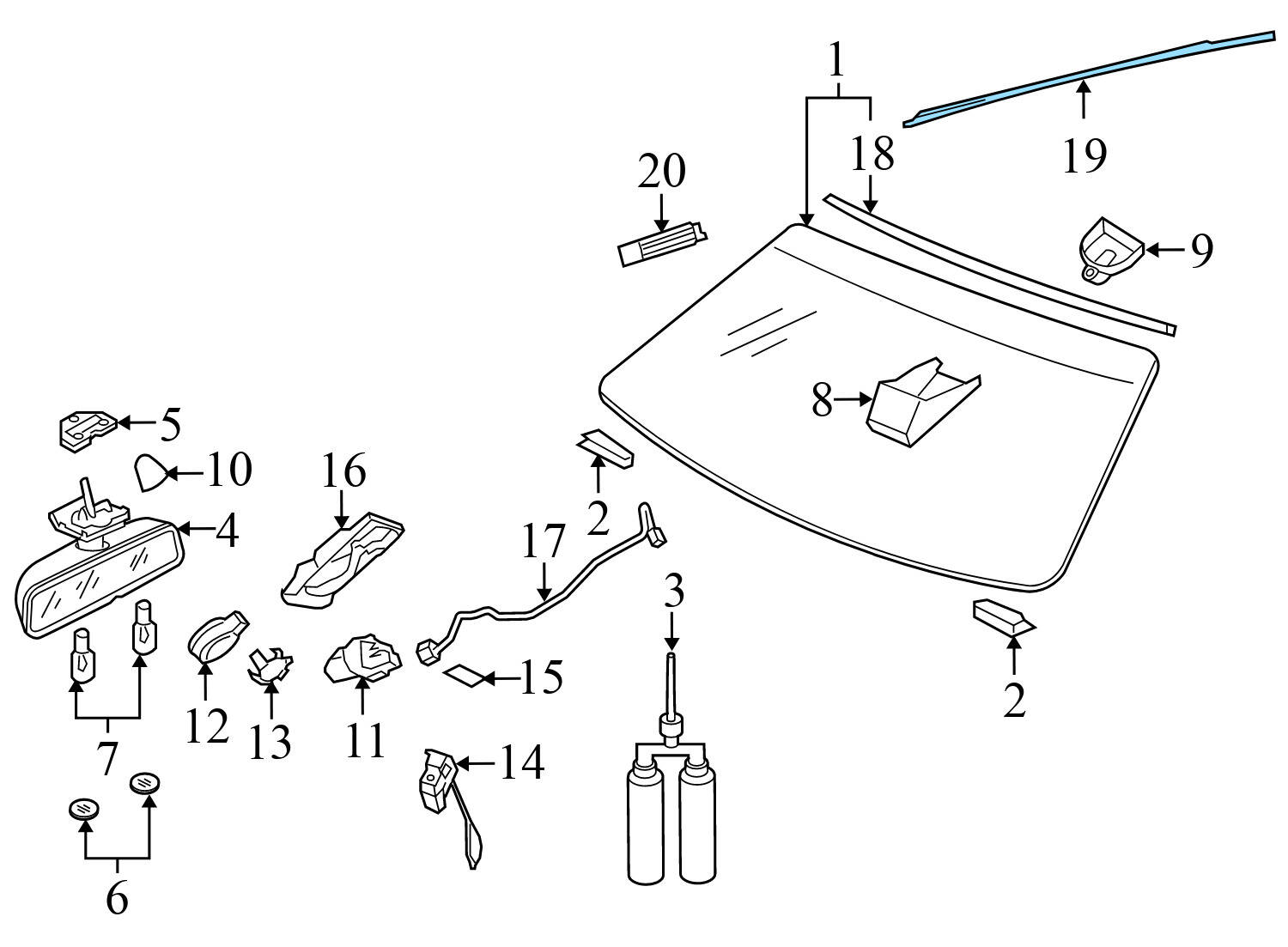 WINDSHIELD SIDE TRIM / SEAL