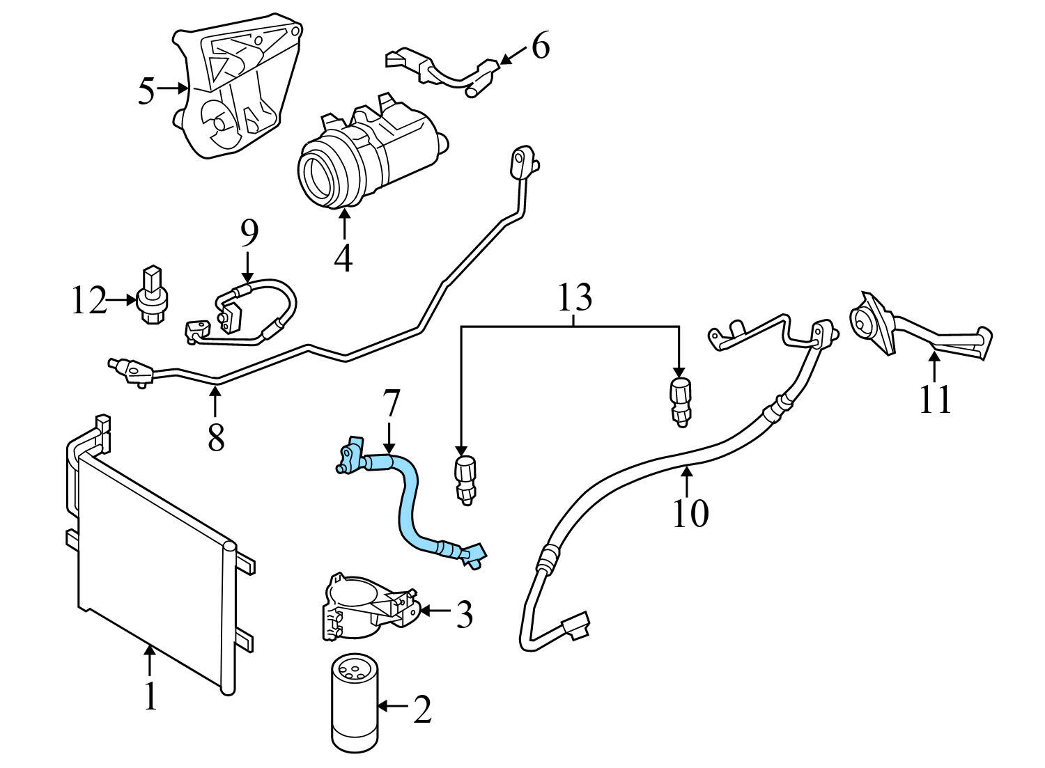 AC PRESSURE PIPE / LINE / HOSE