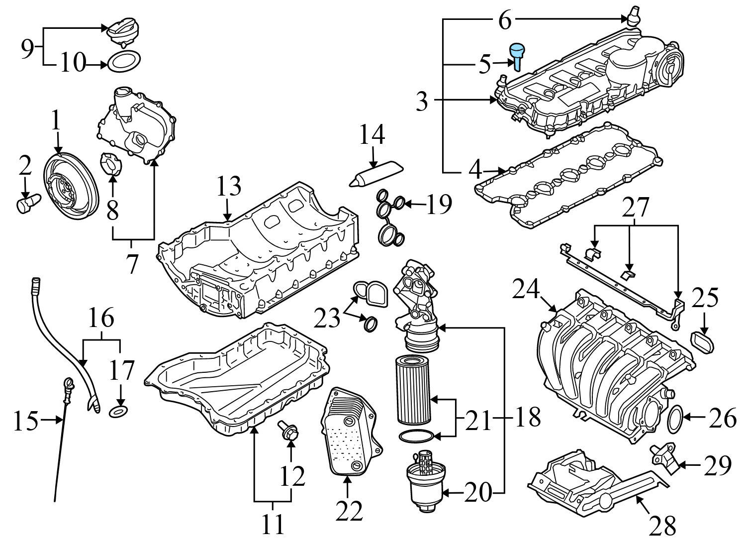 VALVE COVER SCREW / BOLT SET