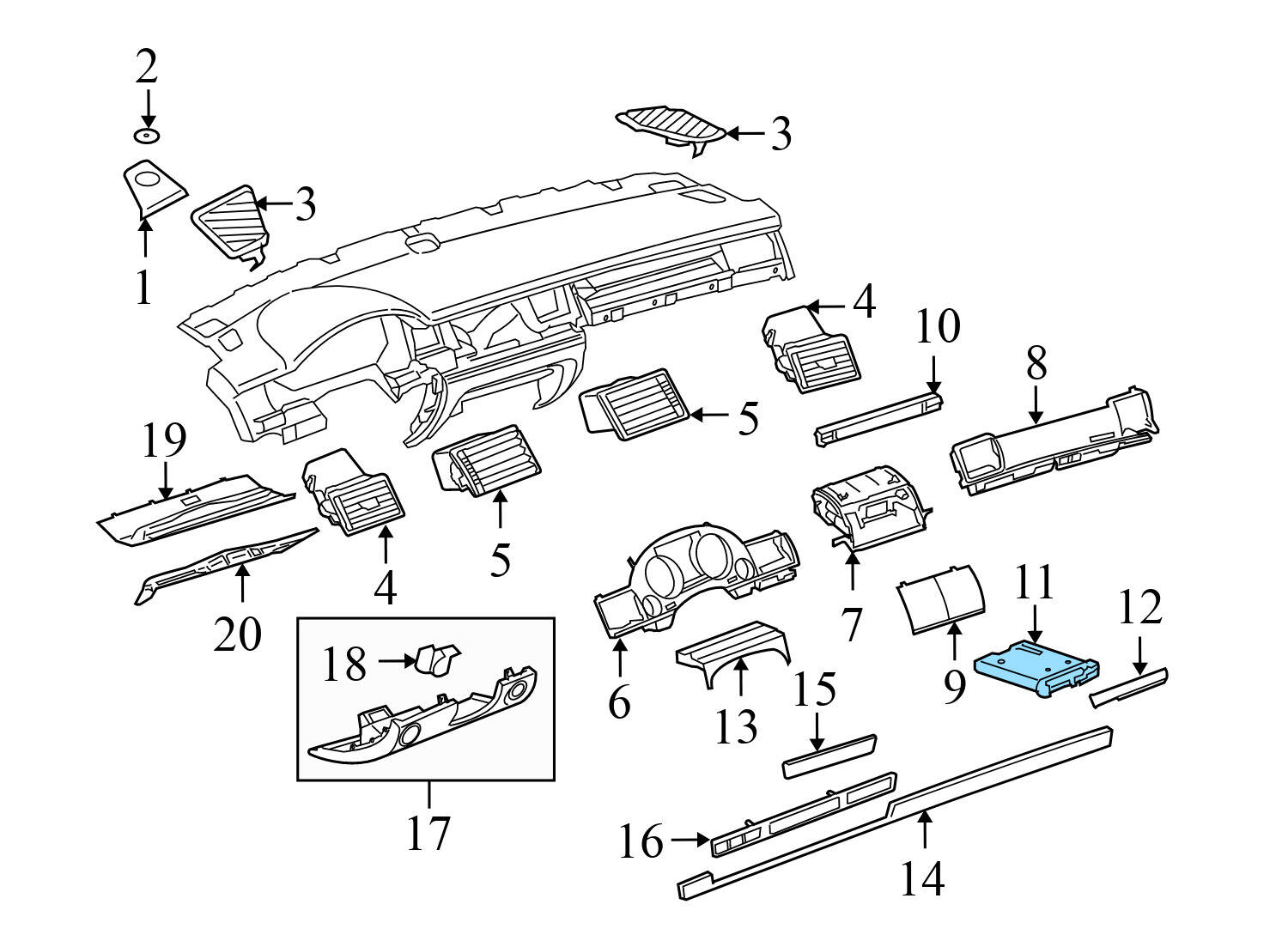 DASH TRAY / STORAGE BIN