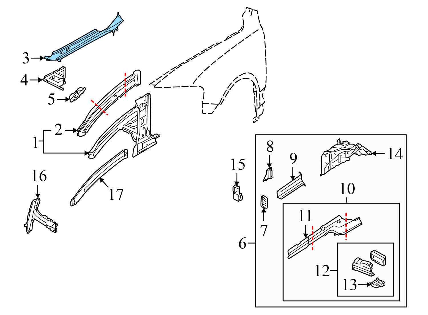 UPPER FENDER MOUNT / BRACKET