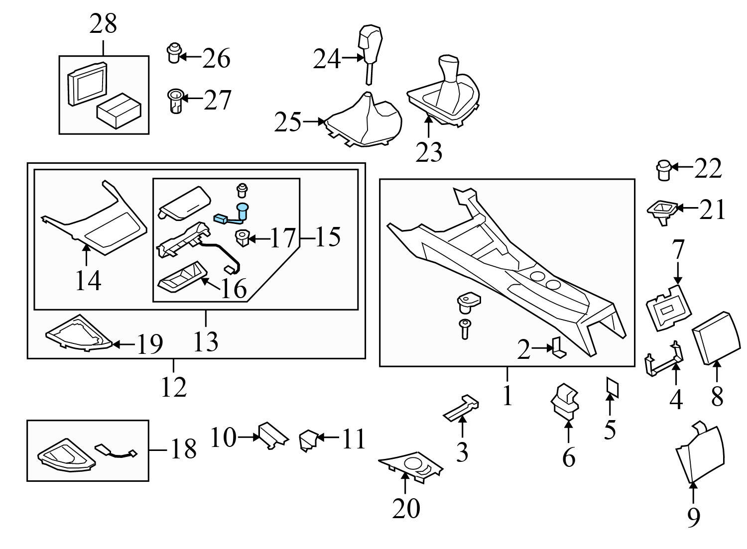 CENTER CONSOLE ASHTRAY / ASH TRAY