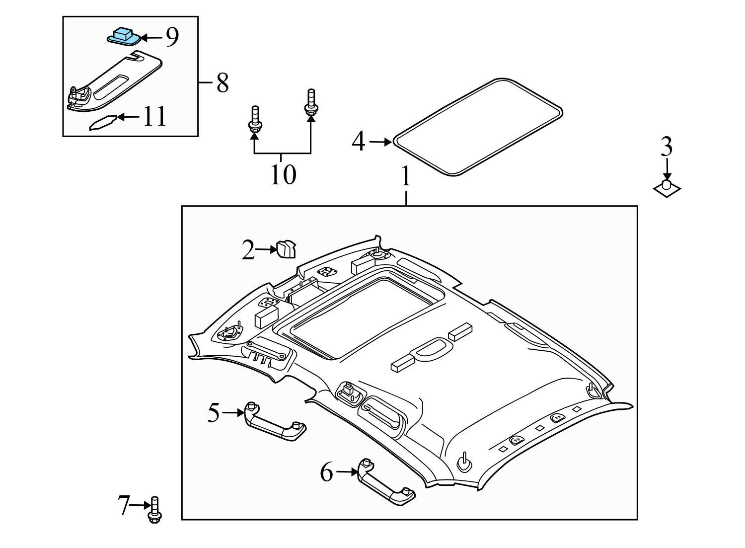 SUN VISOR CLIP / BRACKET