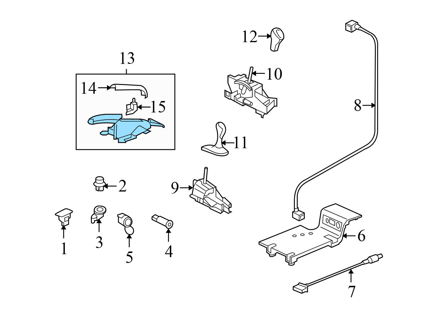 EMERGENCY / PARKING BRAKE LEVER ASSEMBLY
