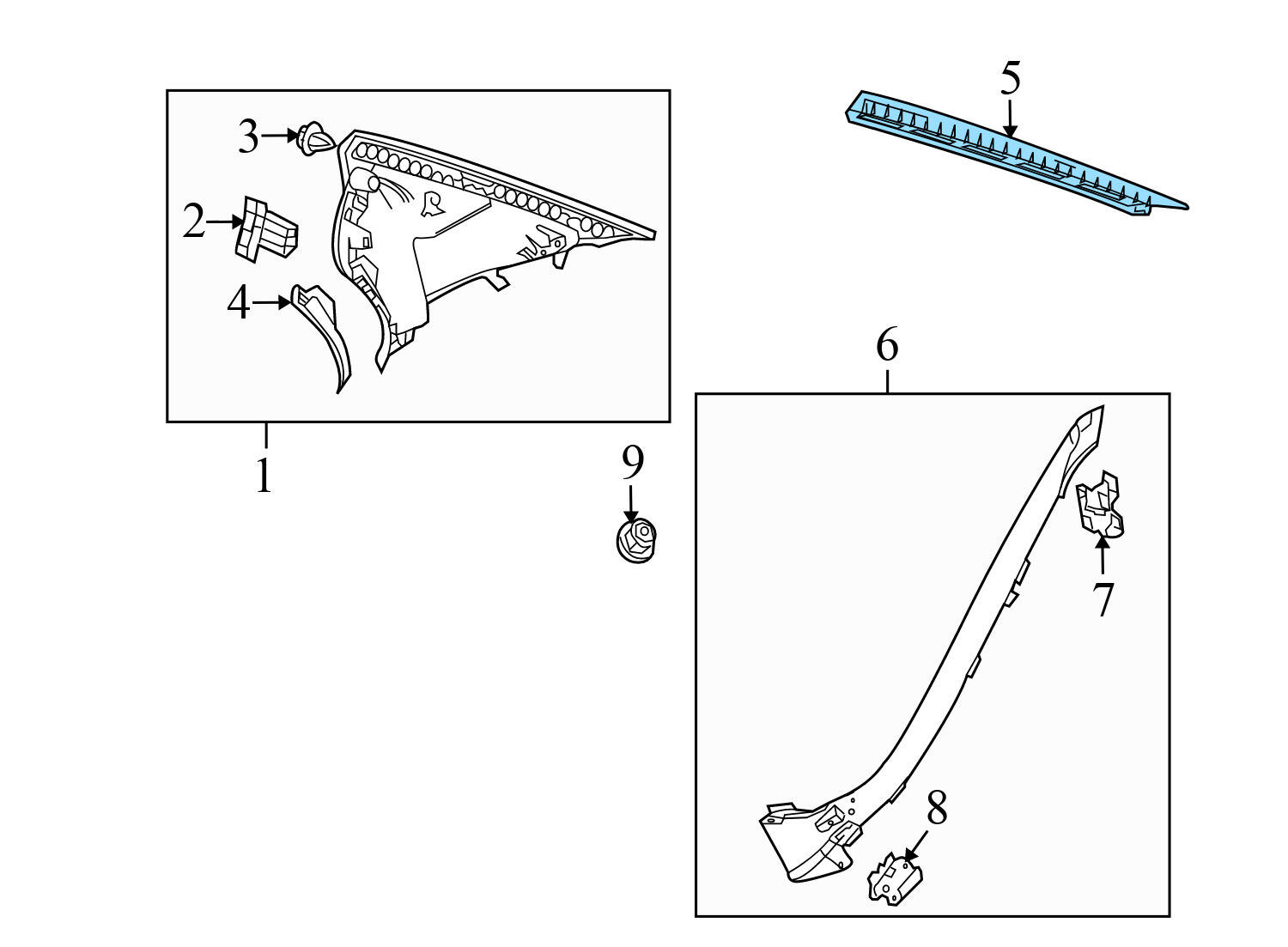 UPPER A PILLAR TRIM / PANEL