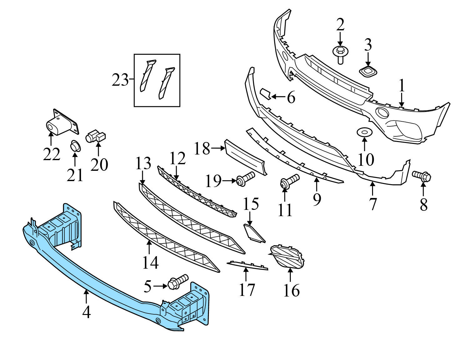 BUMPER REINFORCEMENT BAR / IMPACT BEAM
