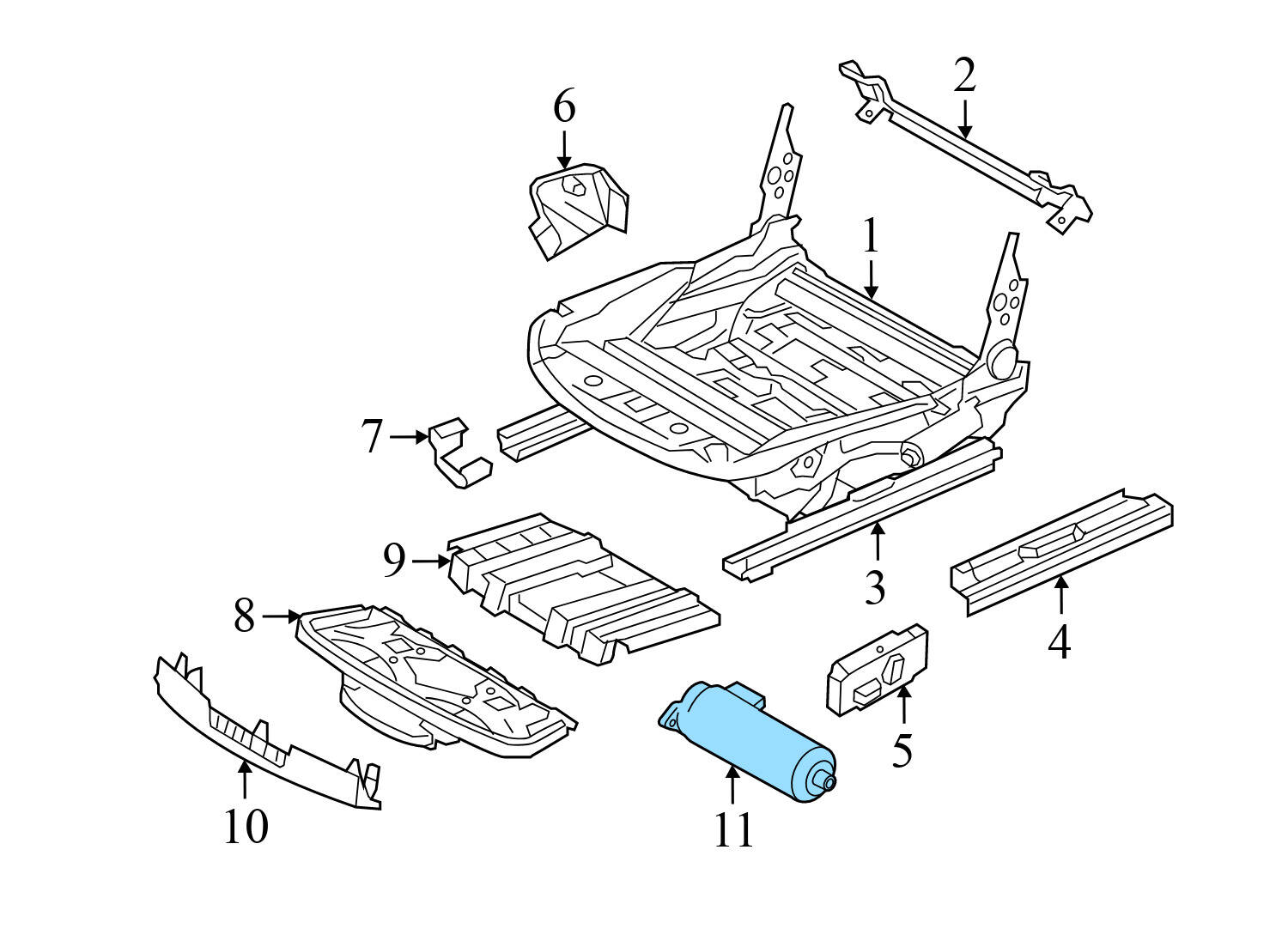BACKREST / RECLINE SEAT MOTOR