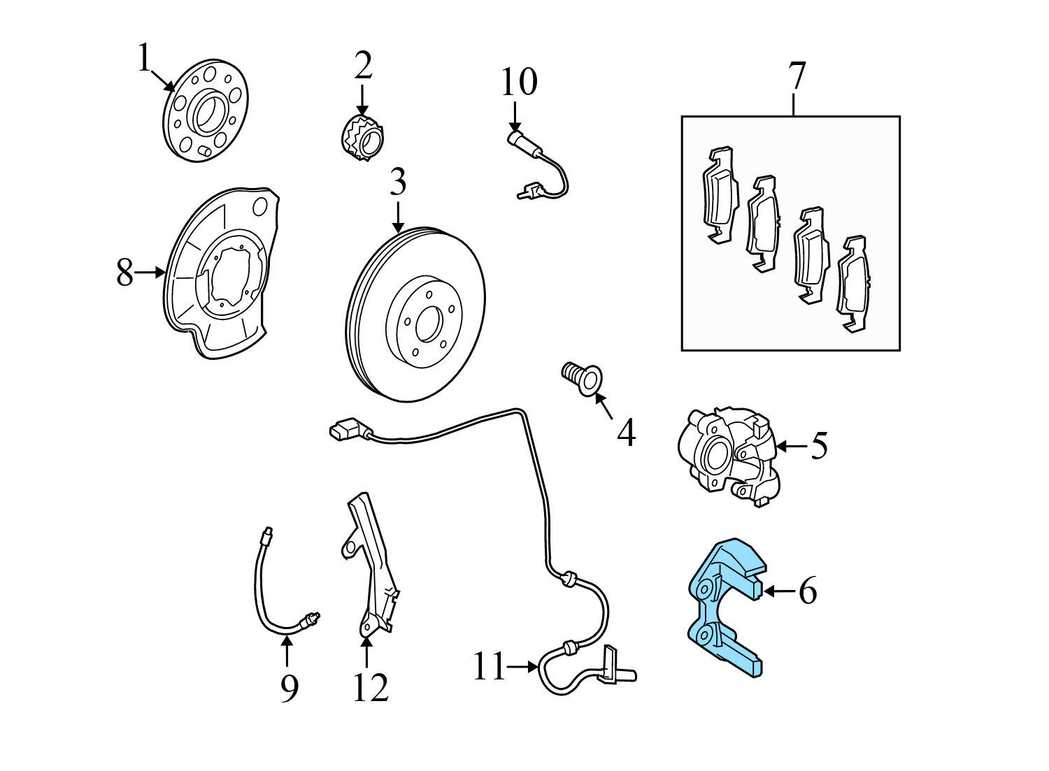 BRAKE CALIPER CARRIER / BRACKET