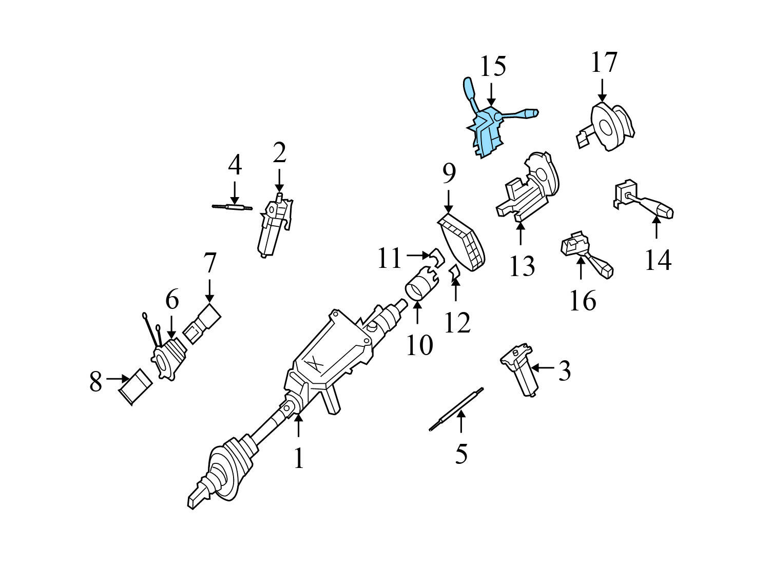 STEERING COLUMN SWITCH / STALK ASSEMBLY