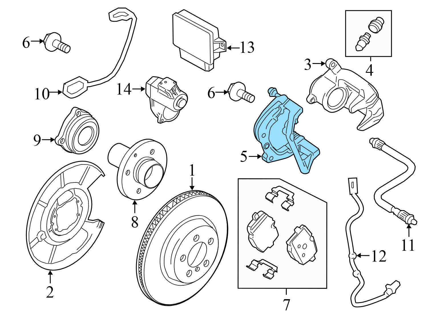 BRAKE CALIPER CARRIER / BRACKET
