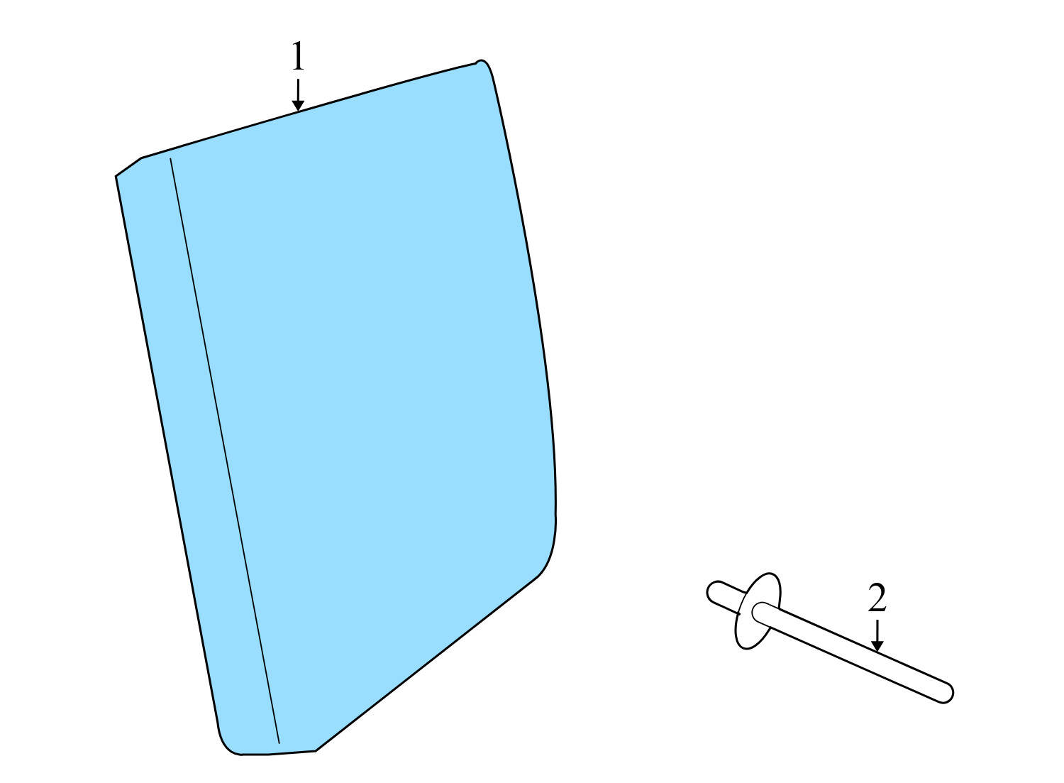 QUARTER WINDOW GLASS