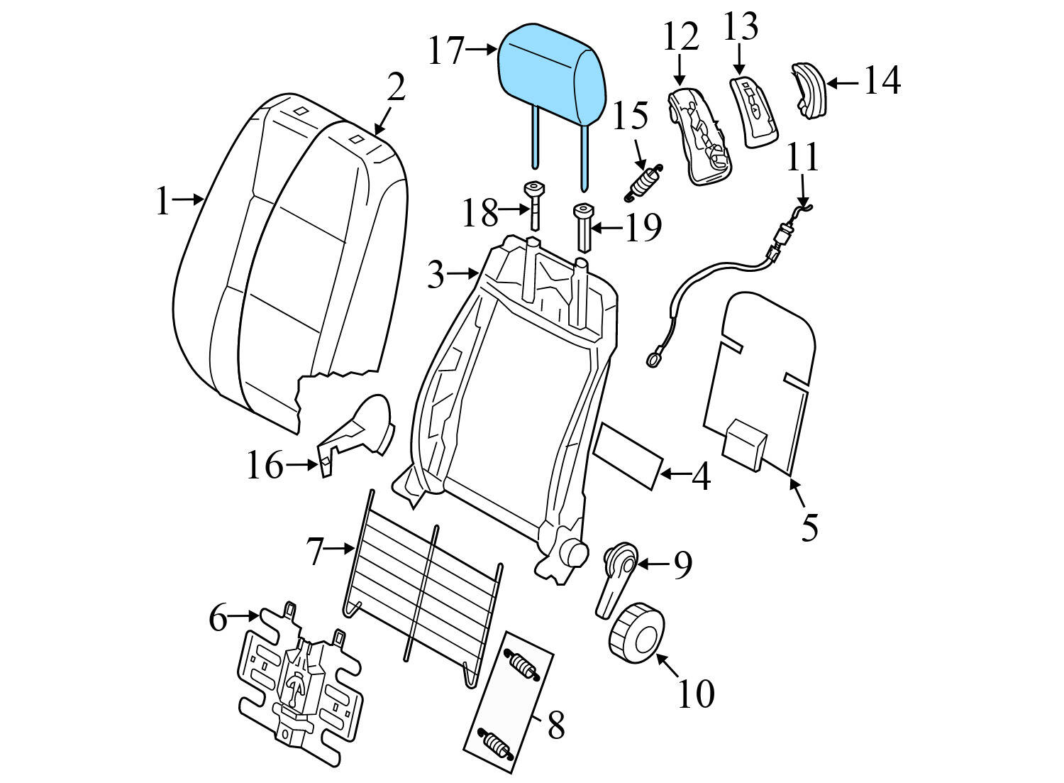 HEADREST / HEAD REST (CLOTH)
