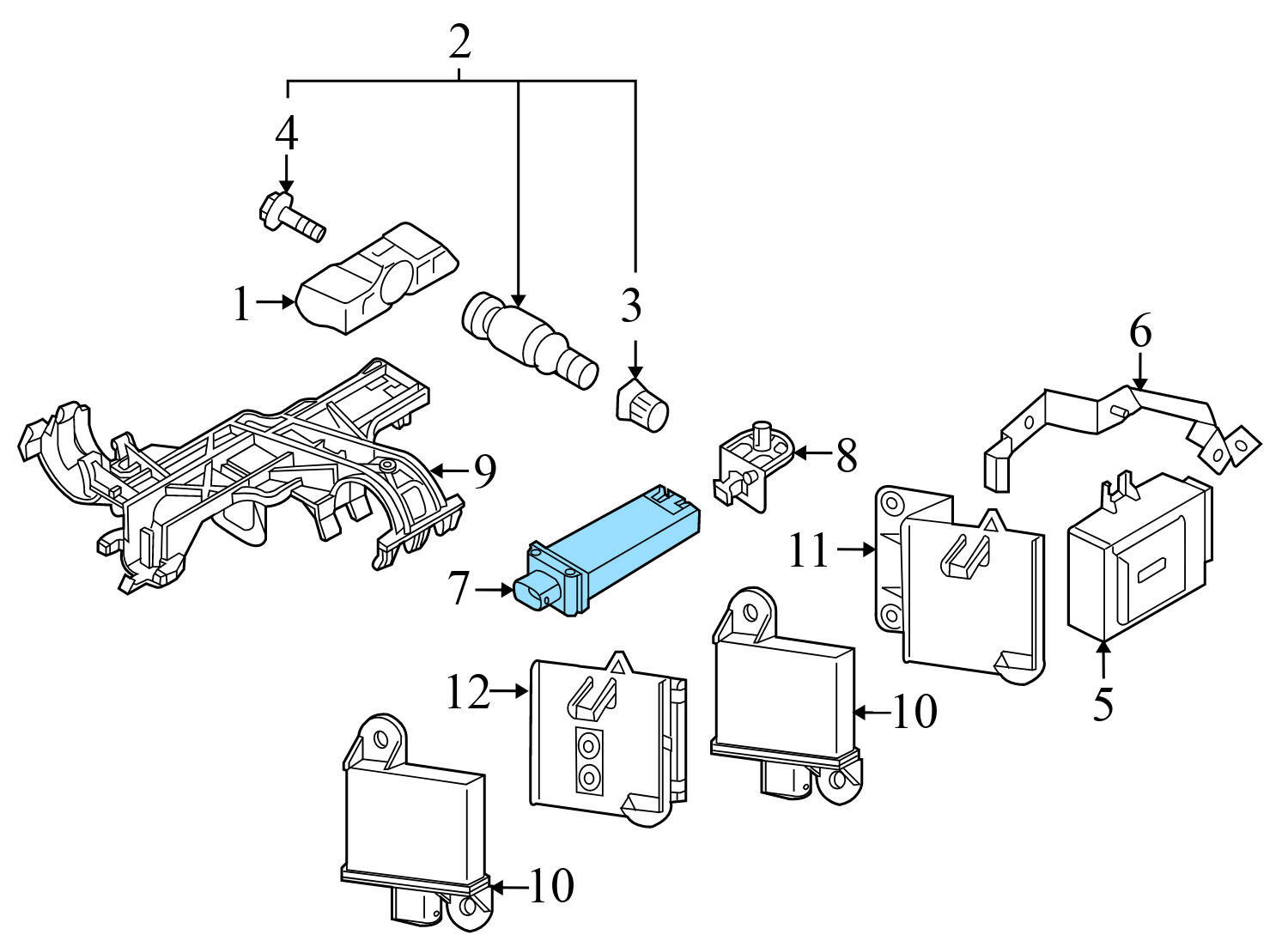 TIRE PRESSURE MONITORING ANTENNA