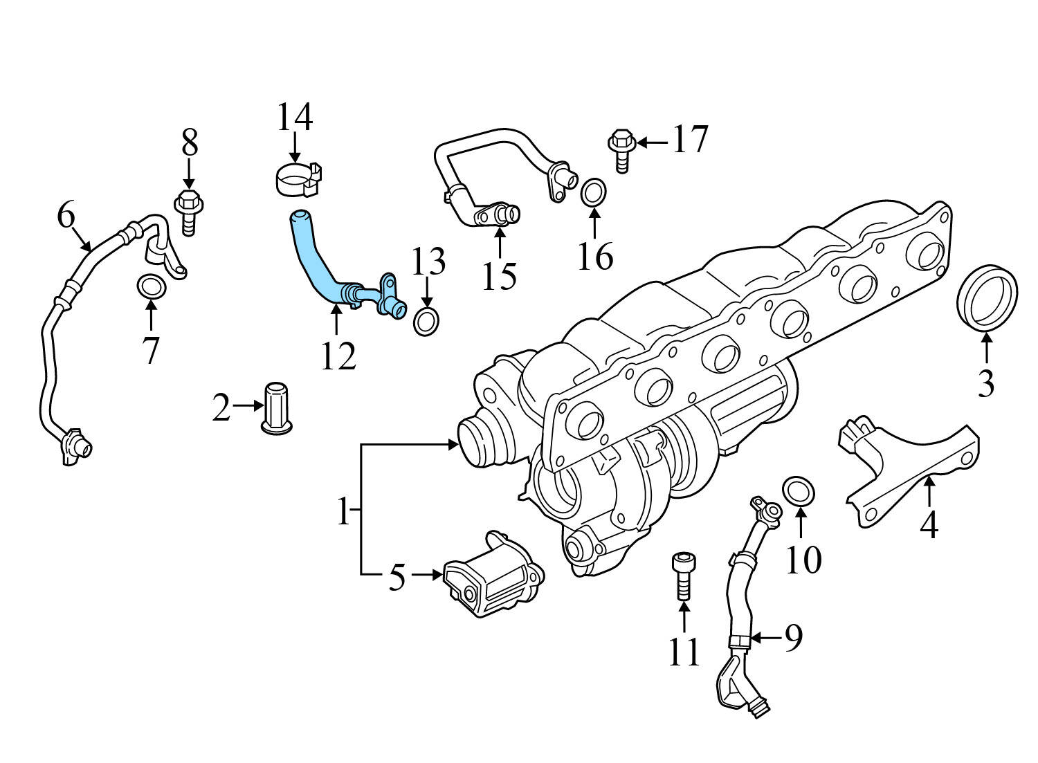 TURBO COOLANT LINE / PIPE (SUPPLY)