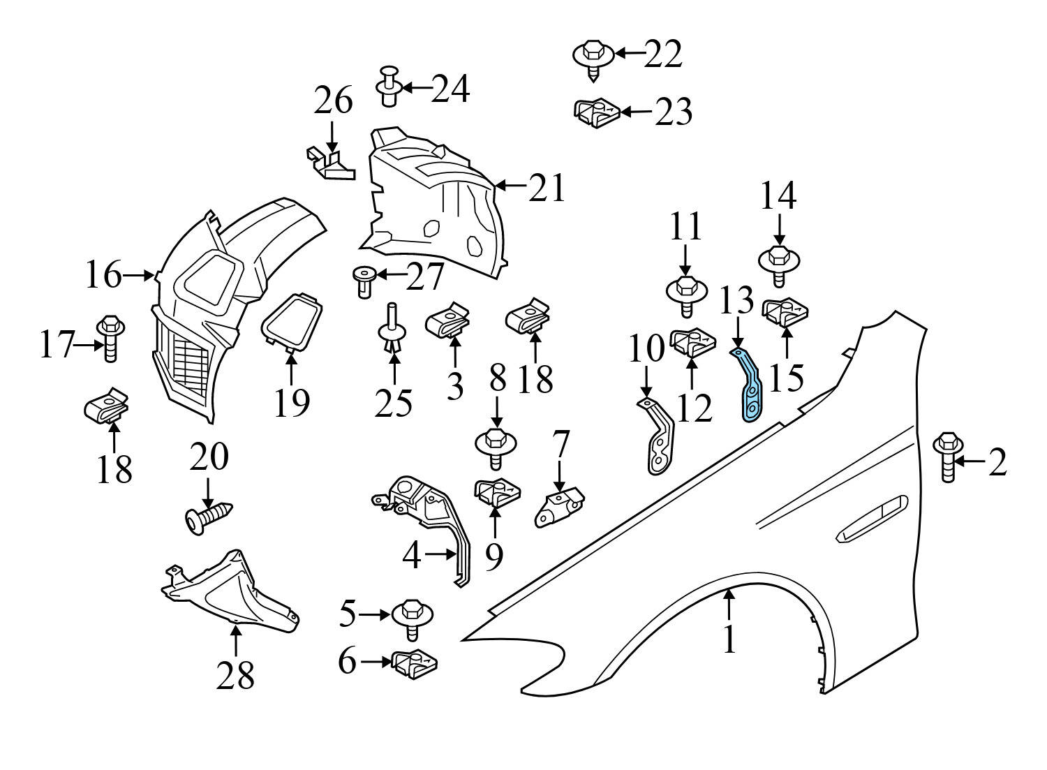 FENDER MOUNT / BRACKET