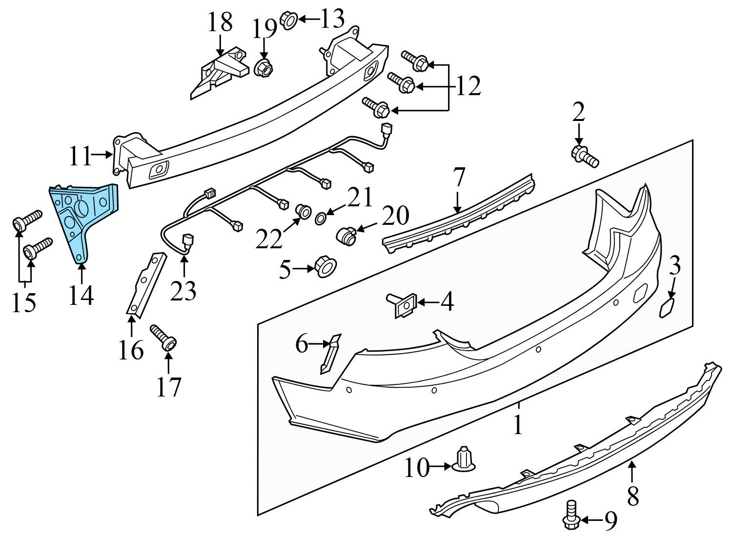OUTER BUMPER BRACKET / GUIDE