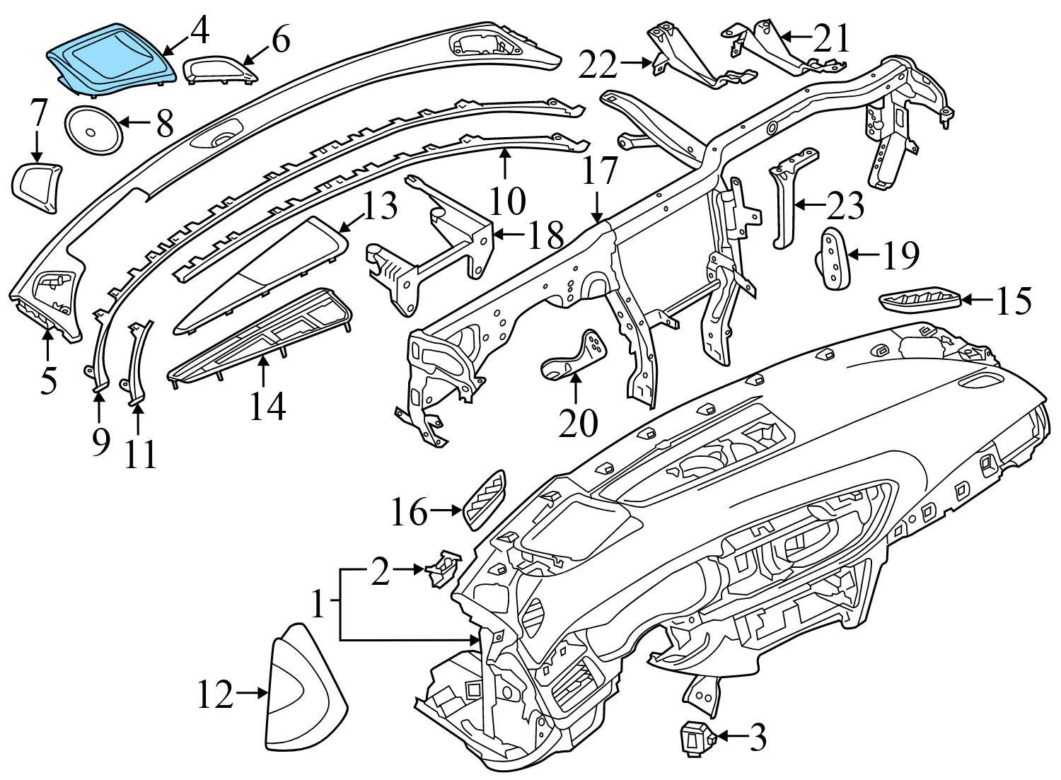 HUD / HEADS UP DISPLAY DASH TRIM / BEZEL