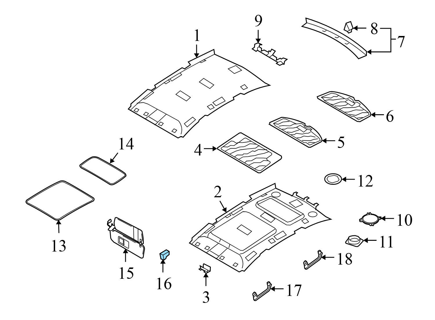 SUN VISOR CLIP / BRACKET