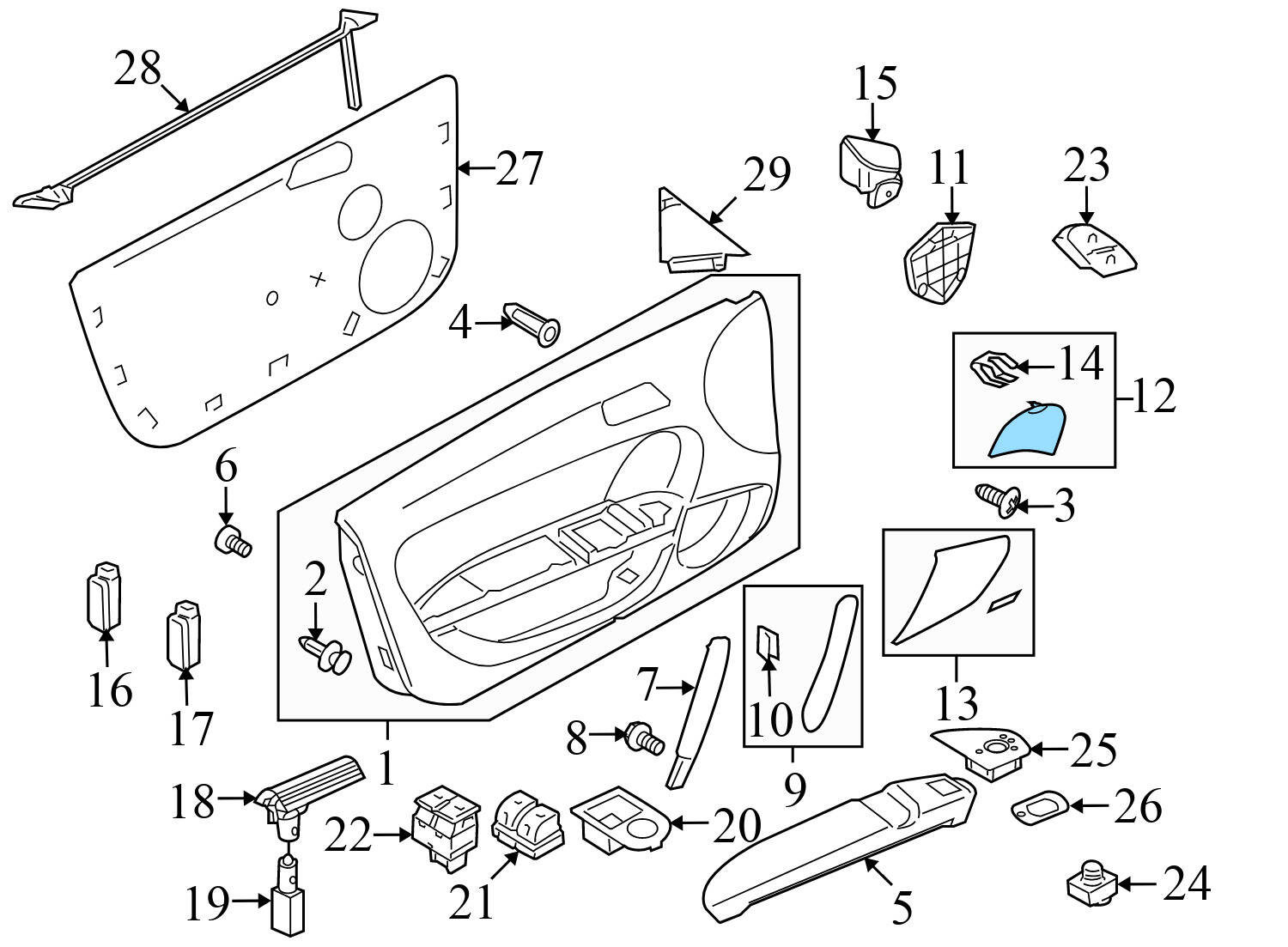 DOOR PANEL SPEAKER GRILLE / COVER