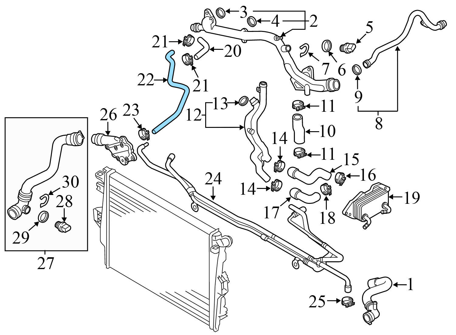COOLANT BREATHER LINE / HOSE