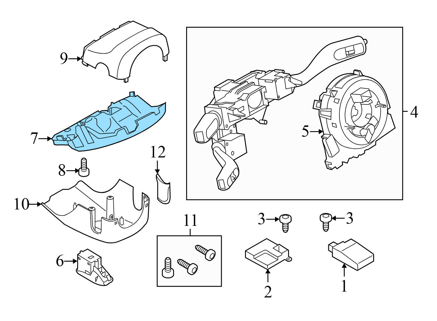 STEERING COLUMN TRIM / COVER (LOWER)