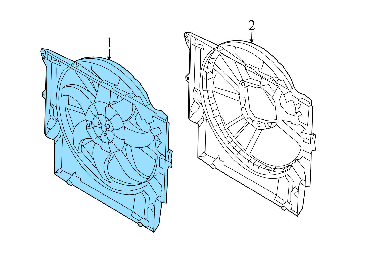 ELECTRIC COOLING FAN HOUSING / COWL