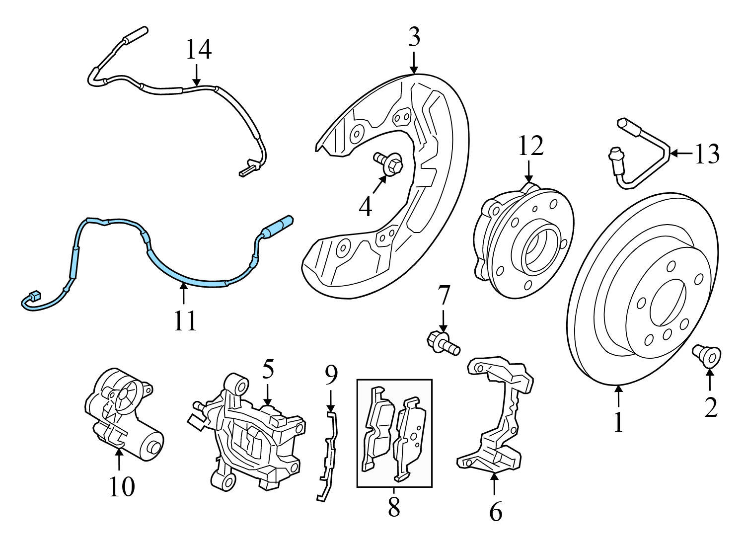 BRAKE PAD WEAR INDICATOR SENSOR / WIRING HARNESS