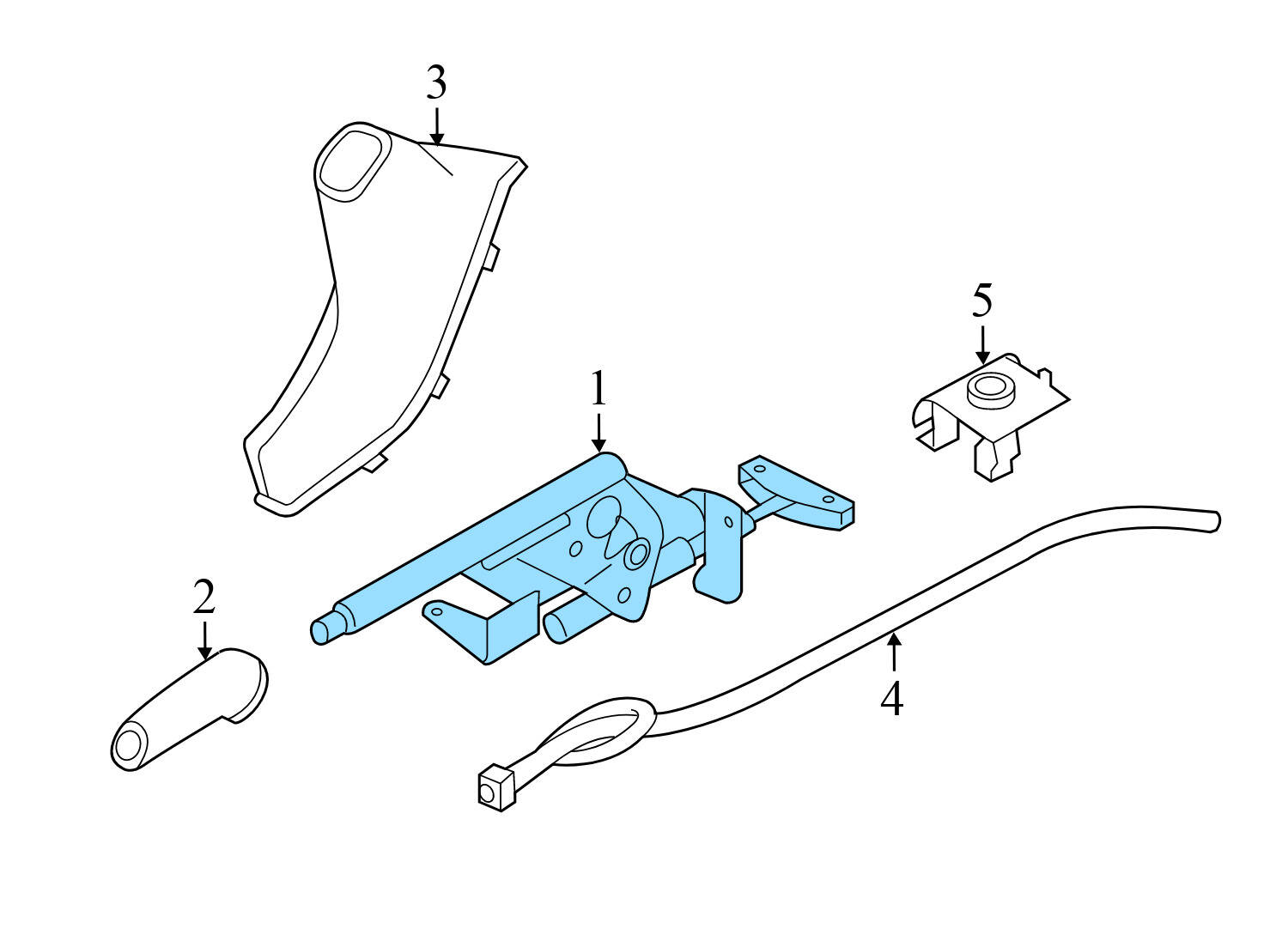 EMERGENCY / PARKING BRAKE LEVER ASSEMBLY
