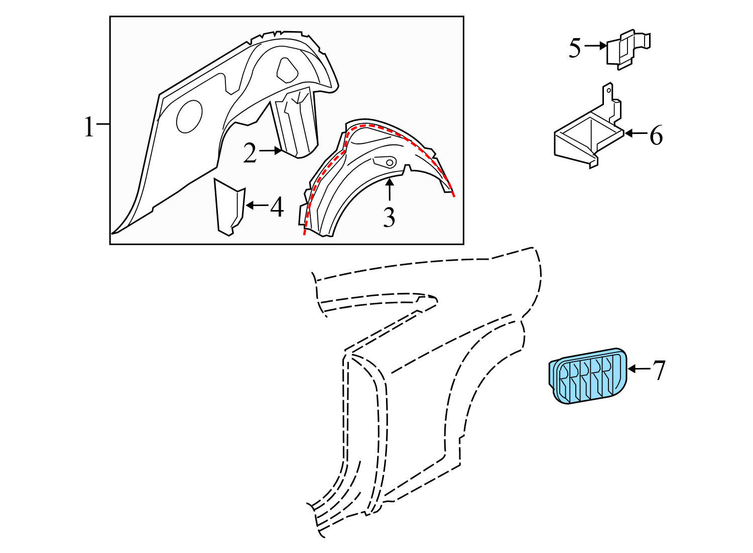 QUARTER VENT TRIM / GRILLE