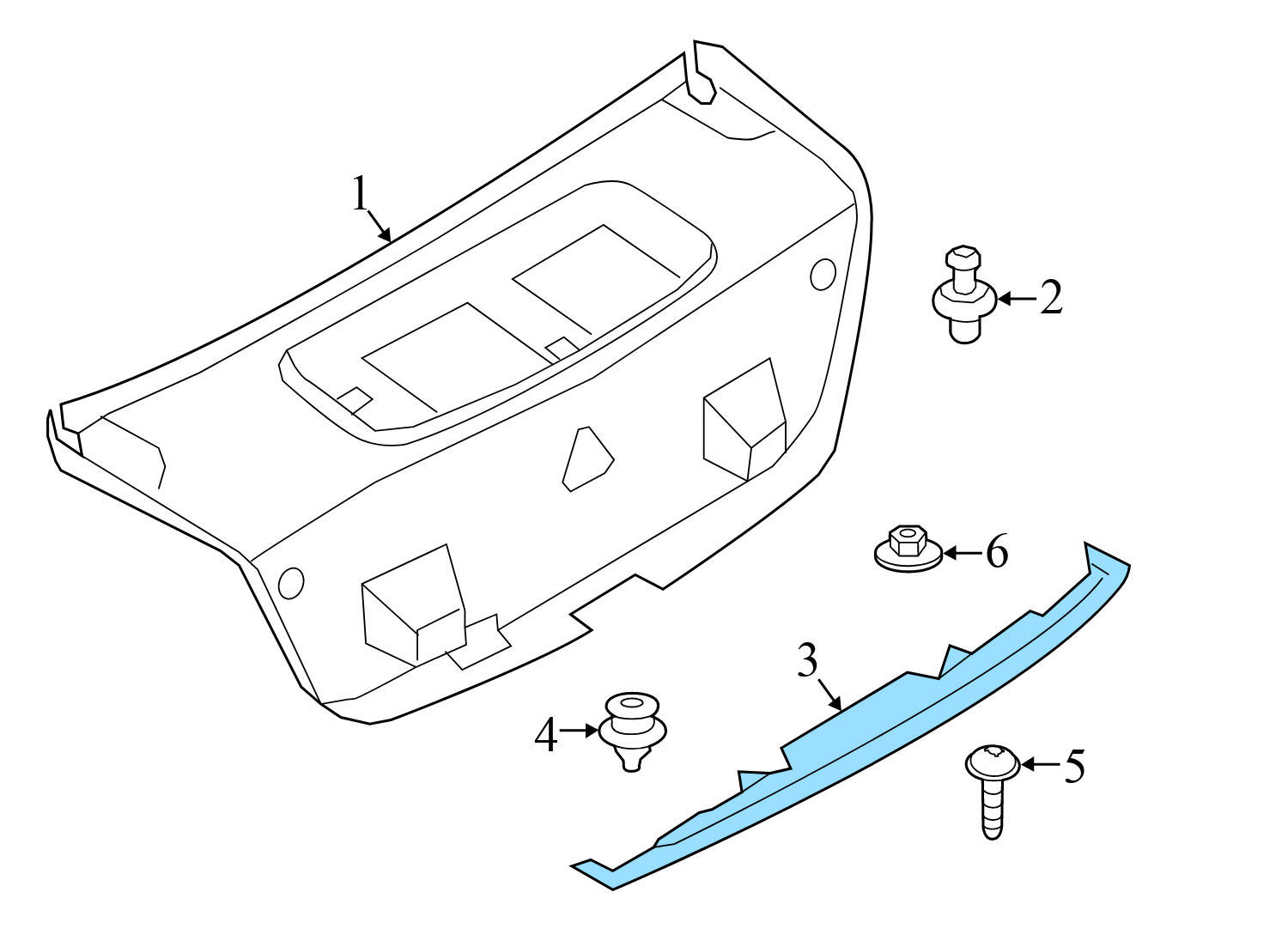 TRUNK LID MOLDING / GRIP TRIM