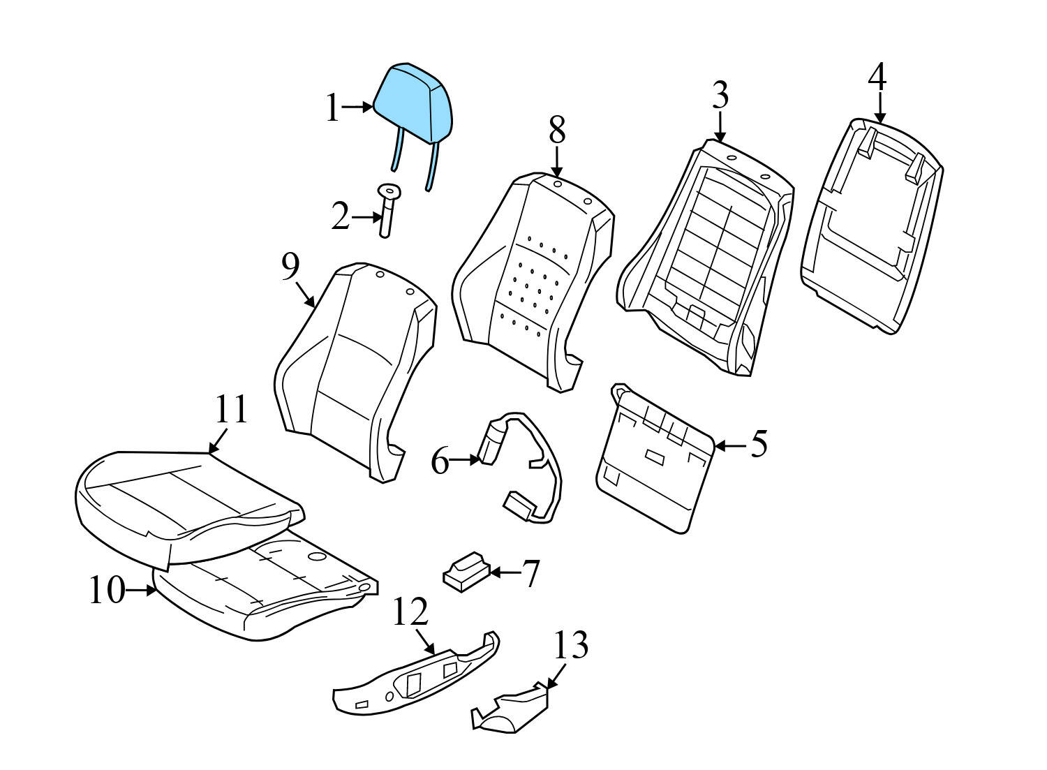 SEAT HEADREST / HEAD REST