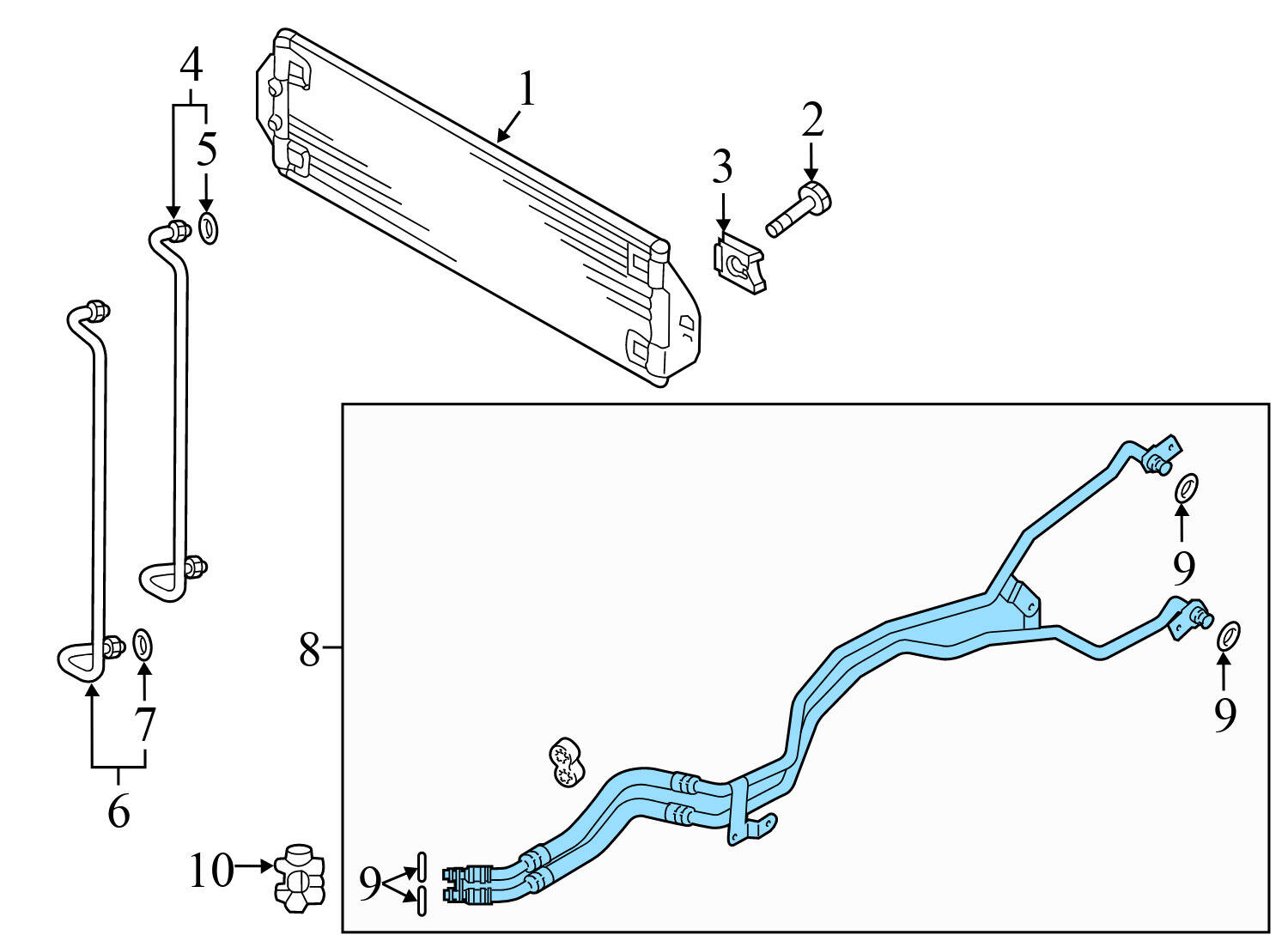 TRANSMISSION OIL COOLER PIPE / LINE SET