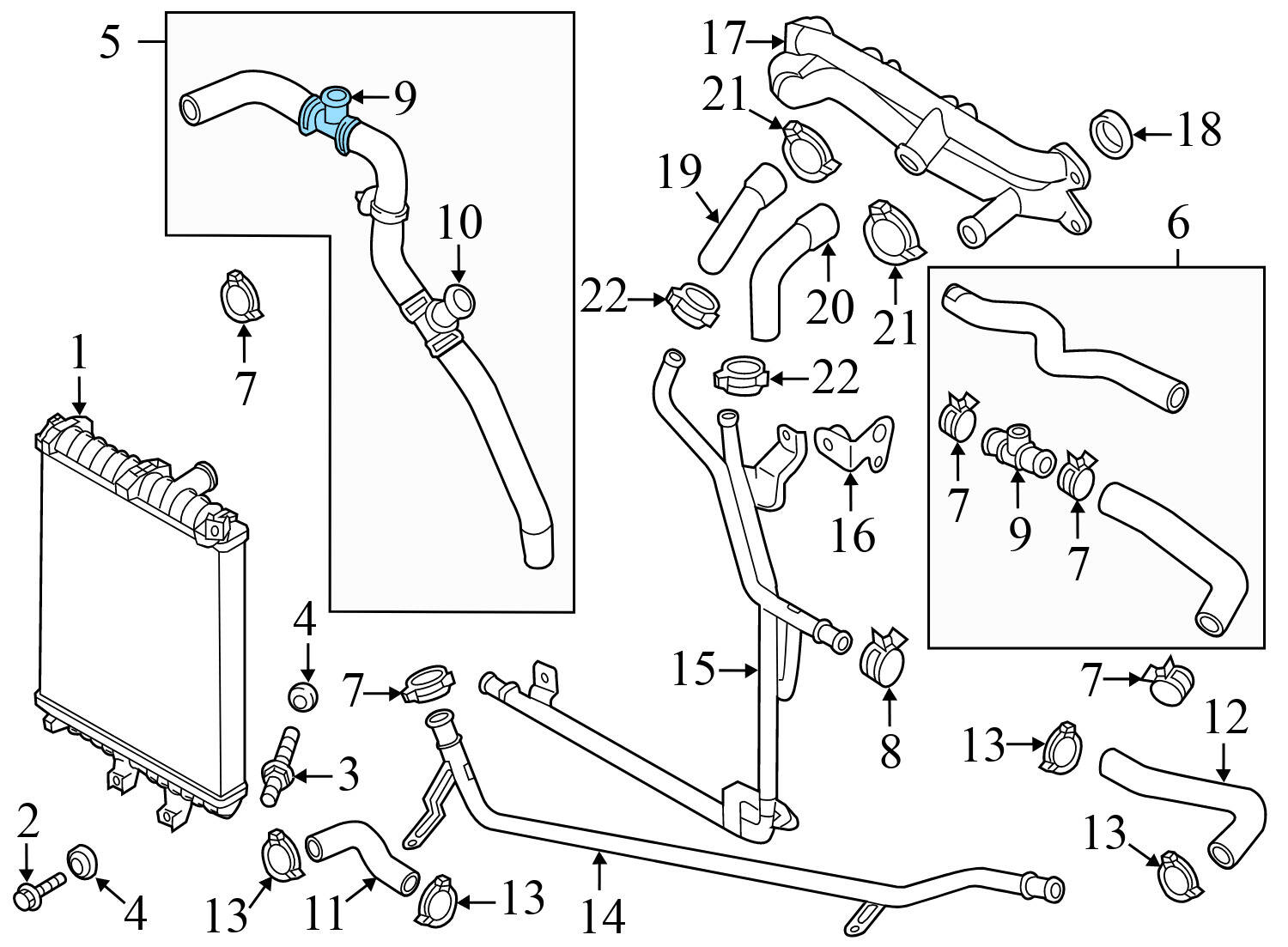 COOLANT T HOSE ADAPTER / CONNECTOR