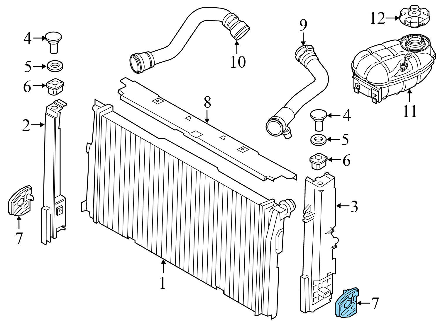 UPPER RADIATOR MOUNT BRACKET