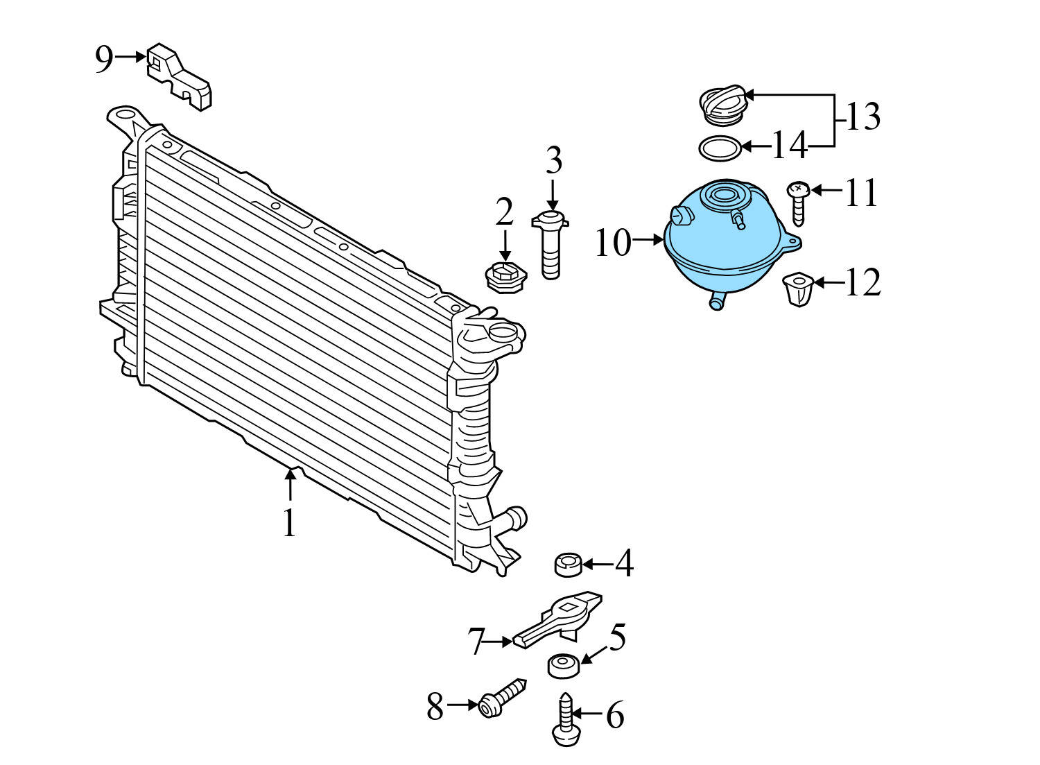 COOLANT RESERVOIR / TANK / BOTTLE